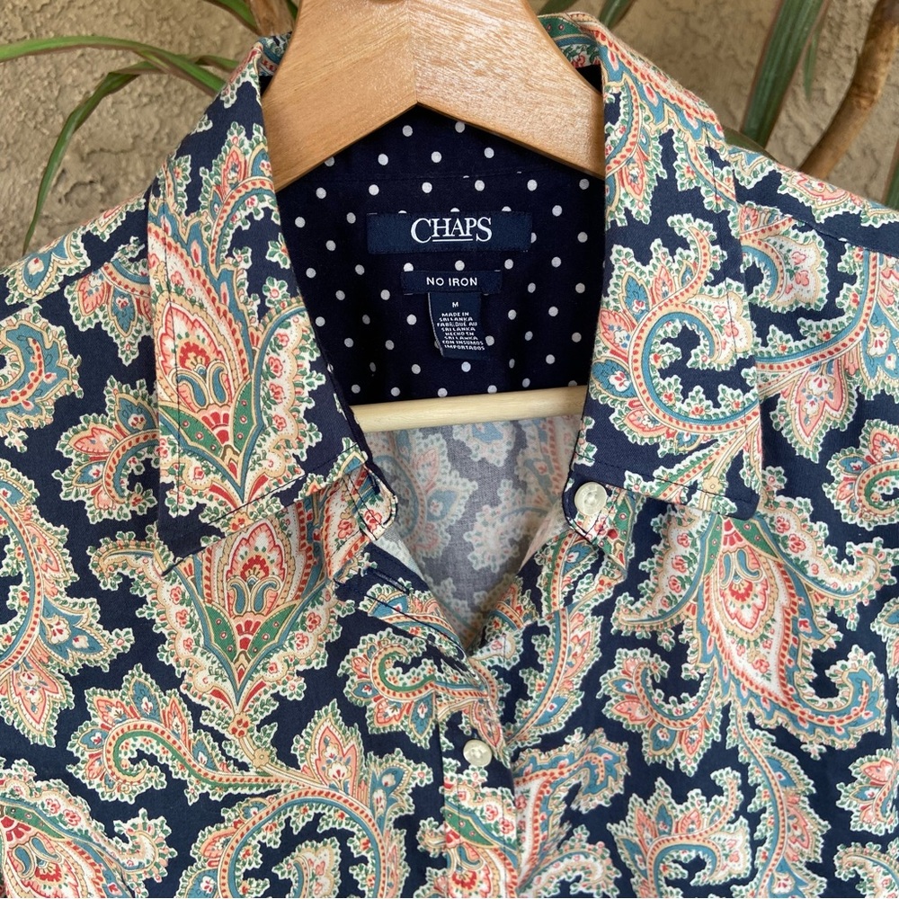 Chaps Paisley Button Down, No Iron - image 6